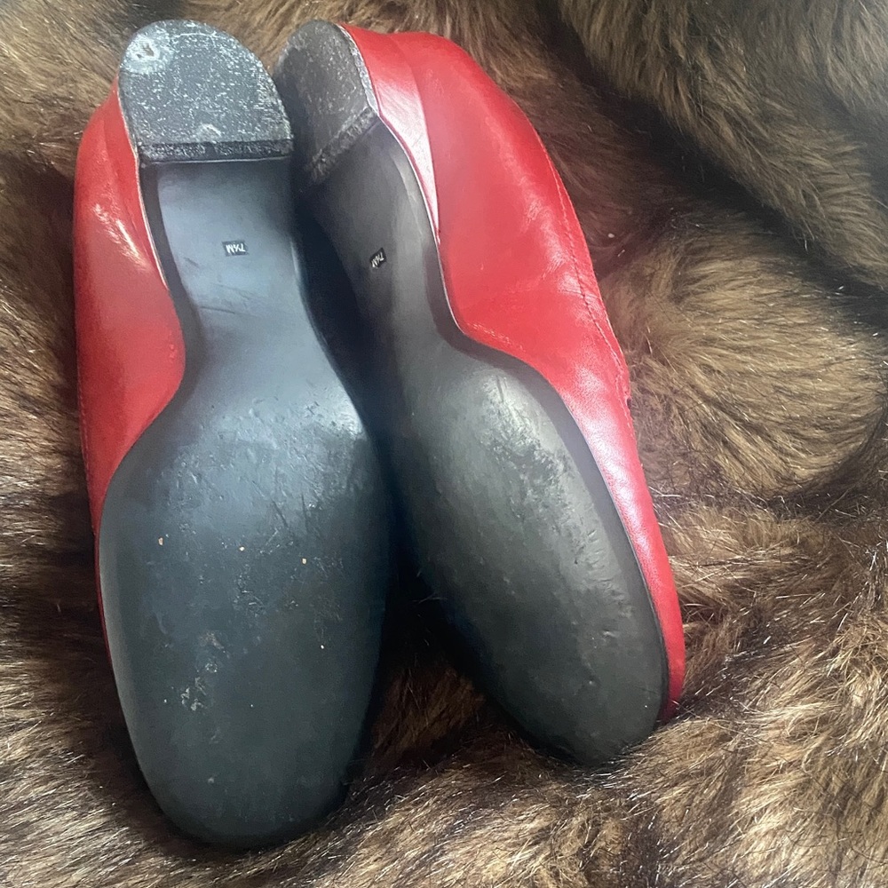 Franco Sarto Red Floral Accent Flats - Picture 4 of 6
